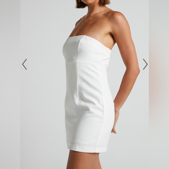 NWT STILL IN PACKAGING ShowPo Sharmiel Removable Straps Mini Dress in Ivory - Picture 4 of 6